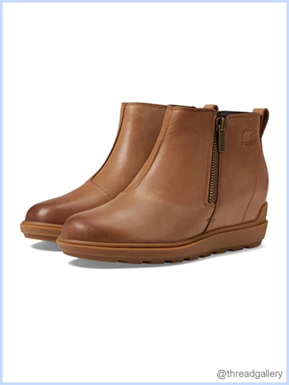 SOREL Evie II Zip-Up Leather Winter Ankle Boots
